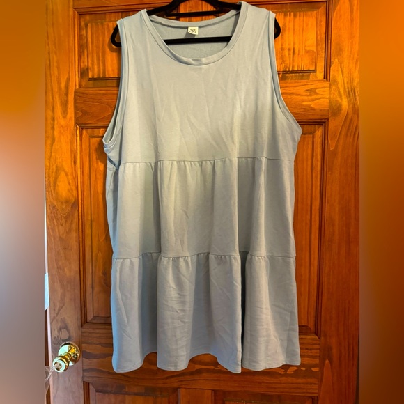 Sew In Love Tops - Women’s sleeveless 3X Sew in Love babydoll tunic/dress. Teal / Gray color EUC